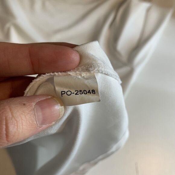 Golfino Shirt Womens L Large White Mesh Trim Panels Stretch Wicking Long Sleeve - Picture 11 of 13